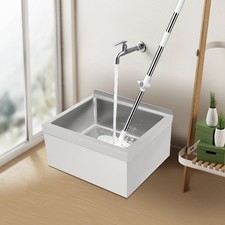 Commercial Wall-mounted Mop Sink Stainless Steel Floor Mop Sink Rectangular