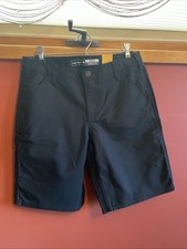 Womens Carhartt Loose Fit Black Rugged Flex Canvas Work Shorts BS3111-W Sz 8