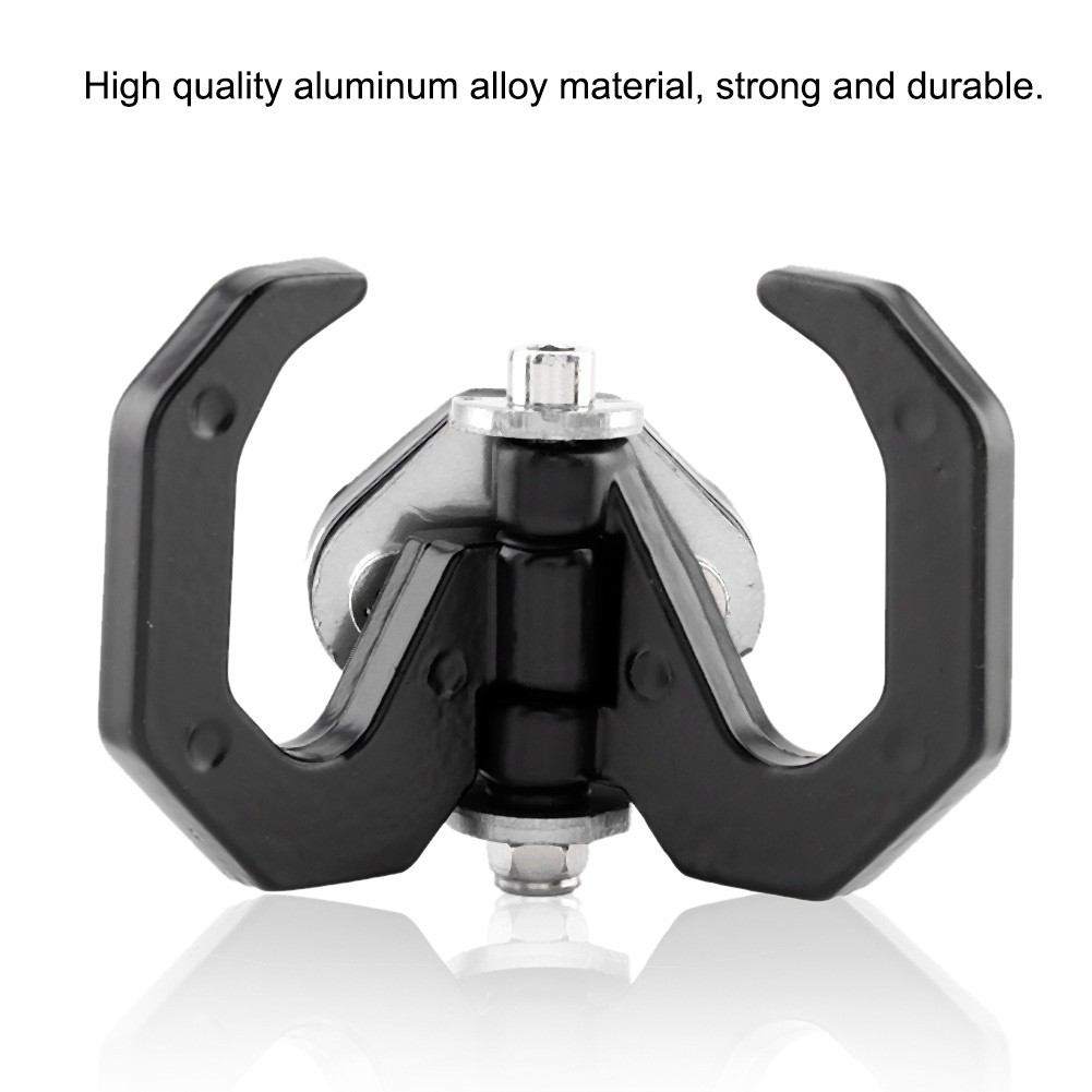 Universal Motorcycle Luggage Bag Modified Aluminum Alloy Hanger Hook Holder Blac