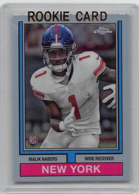 2024 Topps Chrome #74TF-7 Malik Nabers 1974 Topps Football Refractor