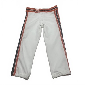 VTG 80s Rawlings Boy Sz Youth L White Track Pants Stripes Orange Black USA