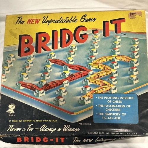 *COMPLETE* Vintage 1960 Hasbro BRIDG-IT Board Game