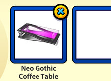 Webkinz Classic Rare Item: Neo Gothic Coffee Table Virtual PLEASE READ