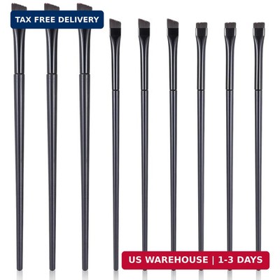 9 Pcs Eyeliner Brush and Eyebrow Brush, Flat Tint Angled Makeup Brushes Set, Ult