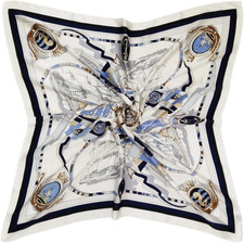 Silk Like Head Scarf for Women - Satin Large Hair Scarves - 35" Square Silk Hair