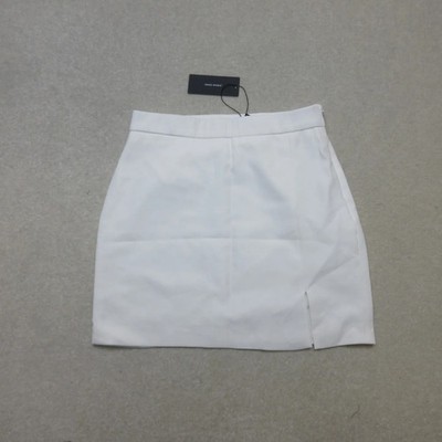 Vero Moda weißer Minirock mit Schlitz Größe 10 US 38 Mode Damen Stil neu mit Etikett