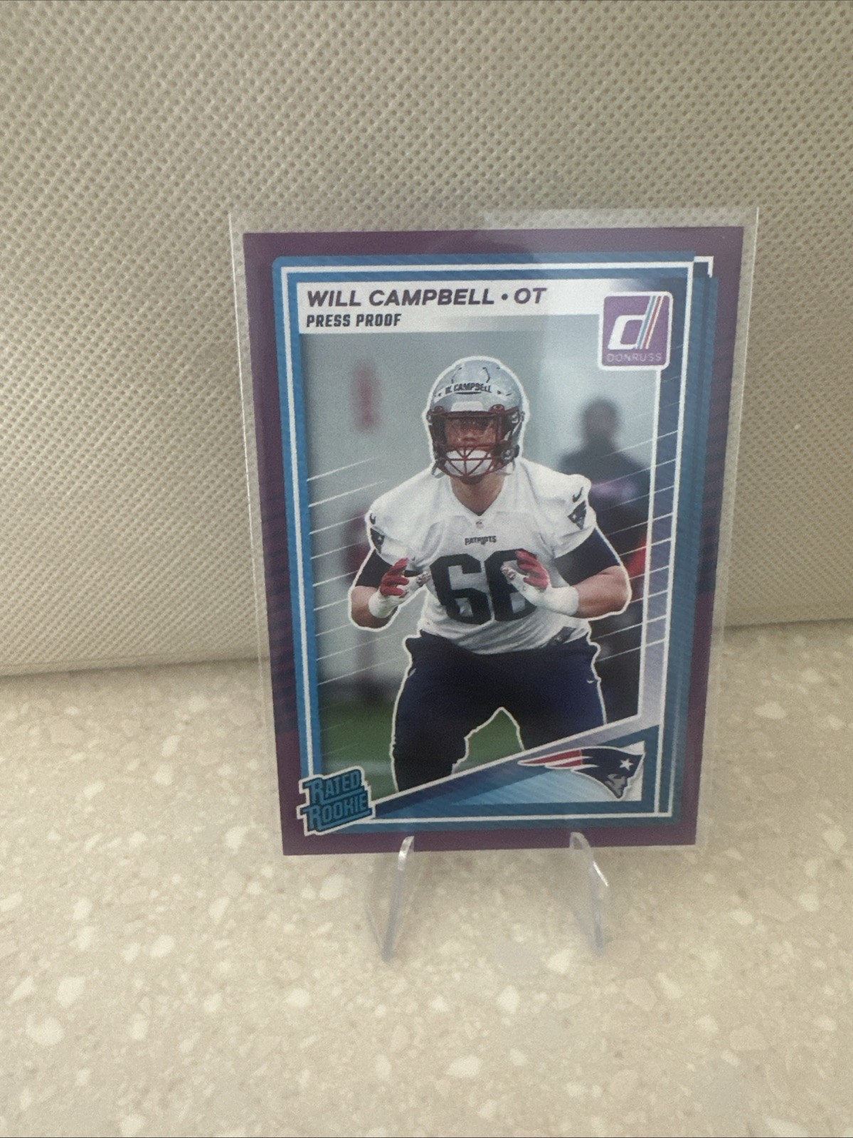 2025 Panini Donruss - Rated Rookie Will Campbell #345 Purple Press Proof (RC)