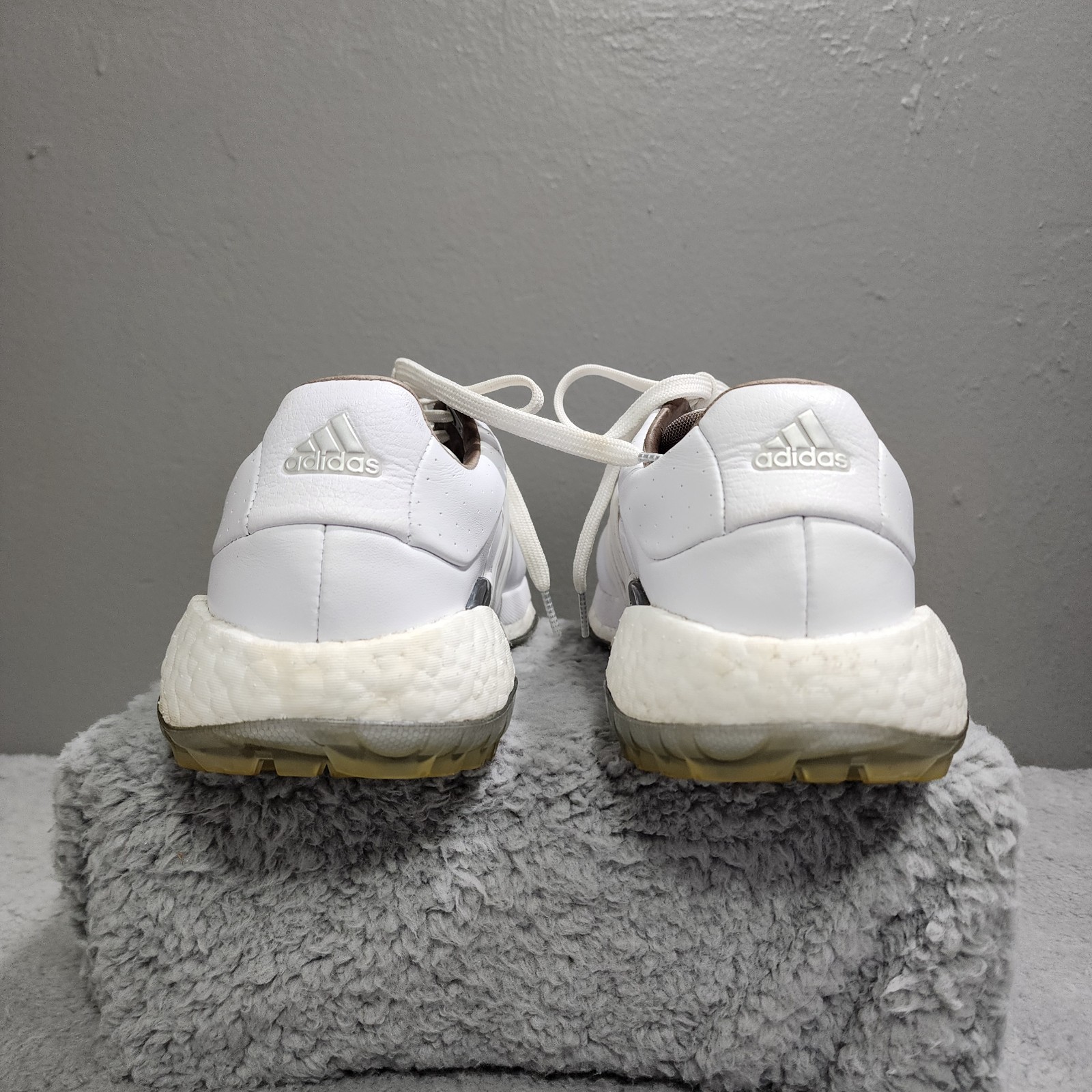 Adidas Men's Tour360 24 Boost Golf Shoes White Silver Size Size 7.5 Lace Up thumbnail 4