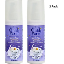 2 x Childs Farm Slumbertime LAVENDER & MOON MILK Sleep Mist 100ml Baby Toddlers