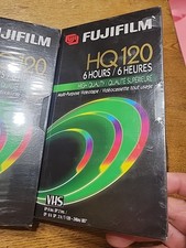 Fuji Film VHS Blank Video Tape 6 Hours HQ 120 HQ. Set Of 2 Brand New Sealed RS