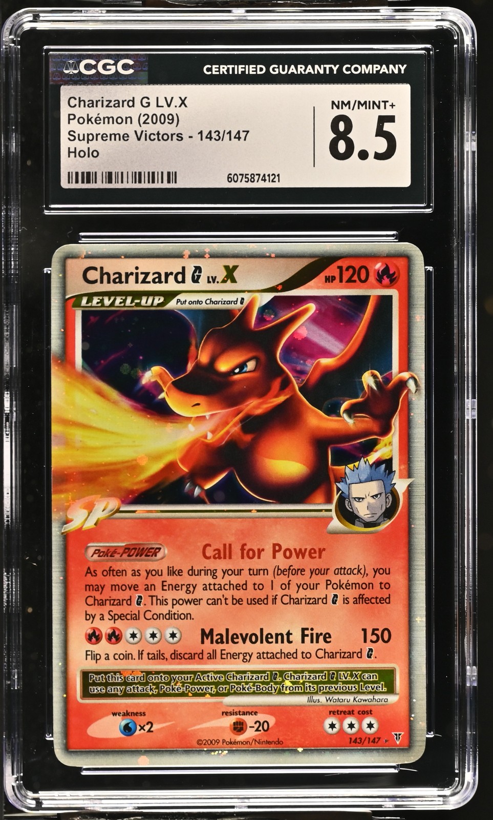 CGC 8.5 Charizard G LV.X 2009 Supreme Victors 143/147 Holo Pokemon Card