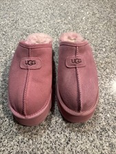 UGG Women's Suede Shearling Slip-On Slippers Size 7