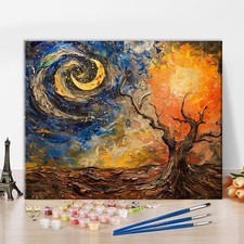 Abstract Tree Paint by Numbers Kit for Adults 16x20 Inch DIY Home Wall Art Decor