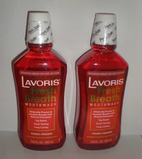 Lavoris Cinnamon Fresh Breath Mouthwash Original CINNAMON 2 bottles 16.9 OZ each