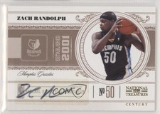 2010-11 Playoff National Treasures Signatures 45/49 Zach Randolph #50 Auto 5ov