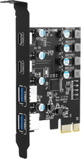 4 Ports PCI-E to USB 3.0 Expansion Card 2 USB Type-A and 2 USB Type-C Ports , I