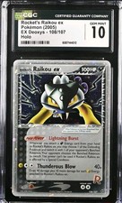 Pokemon Rocket's Raikou ex 108/107 Secret Rare EX Deoxys Holo CGC 10 GEM MINT on eBay