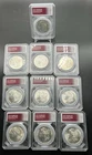 1921 Morgan Silver Dollar $1 BU UNC High Quality Slabs - LOT OF 10