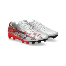 Botines de fútbol para hombre ASICS JETRAY ELITE 1103A149 100 blancos rojos destellos EE. UU. 4,5-11,5