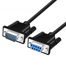 DB9 Male to Female RS232 Serial Straight Through Extension Cable Cord 10ft