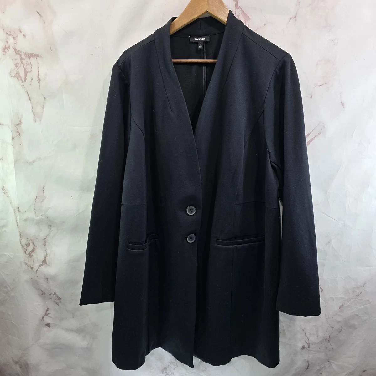 Blazer ouvert en crêpe cady Femme, Rouge | Milano