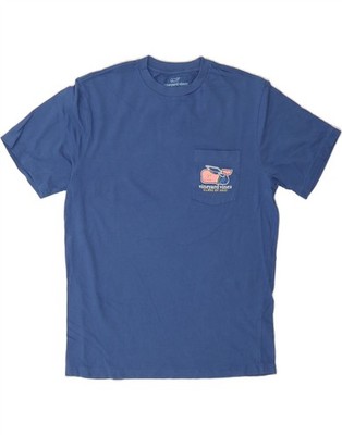 VINEYARD VINES Herren Grafik T-Shirt Oberteil Small Blau Baumwolle DE02