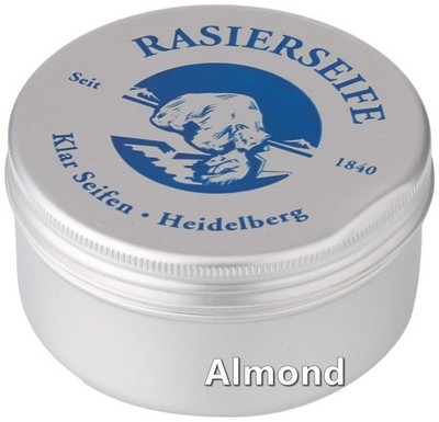 NEW KLAR Seifen Almond Shaving Soap in Tin - Made in Germany 3.9 oz (110 g)