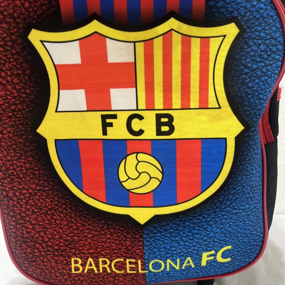 Mochila con ruedas del club de fútbol del FC Barcelona para niños o adultos Foto 2 de 4