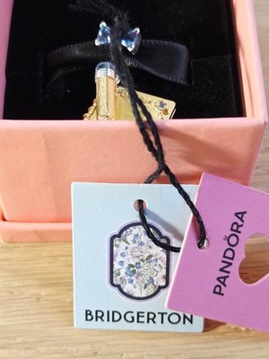 Pandora Bridgerton Dance Card & Pencil Dangle Bracelet Necklace