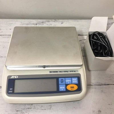 A&D EK-1200G Digital Precision Scale with Adapter Used from Japan