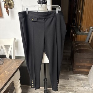 NWOT Isaac Mizrahi Live!  Black Ankle Pants Sz L