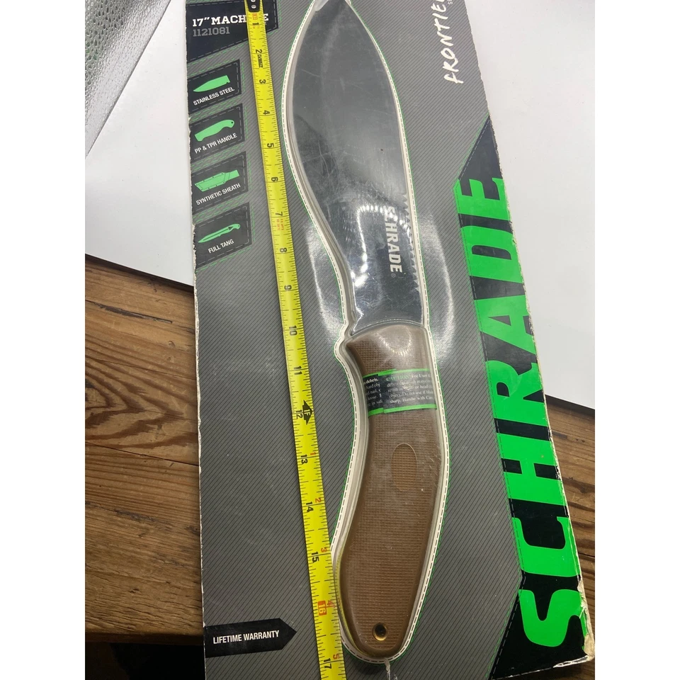 Schrade 17 polegadas Frontier Series facão 1121081 Full Tang aço inoxidável - Imagem 2 de 4