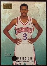 1996-97 Skybox Premium #85 RC Allen Iverson! Looks Mint+! Sharp! Rookie Card!. rookie card picture