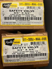 Apollo Safety Valve 511-DDDJ-MAA-0100 - 3/4" x 3/4" - 36 GPM - 0100 PSI - U.S.A.