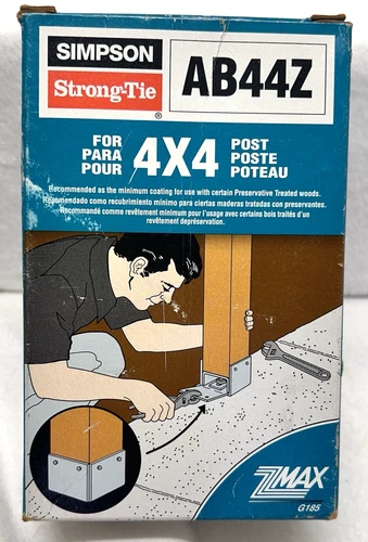 Simpson Strong-Tie 4x4 AB44Z,ZMAX G185 Galvanized Adjustable Post Base for 4x4
