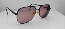 Vintage BerDel Pat Black Pilot Half-Rim Metal Sunglasses Italy FRAMES ONLY