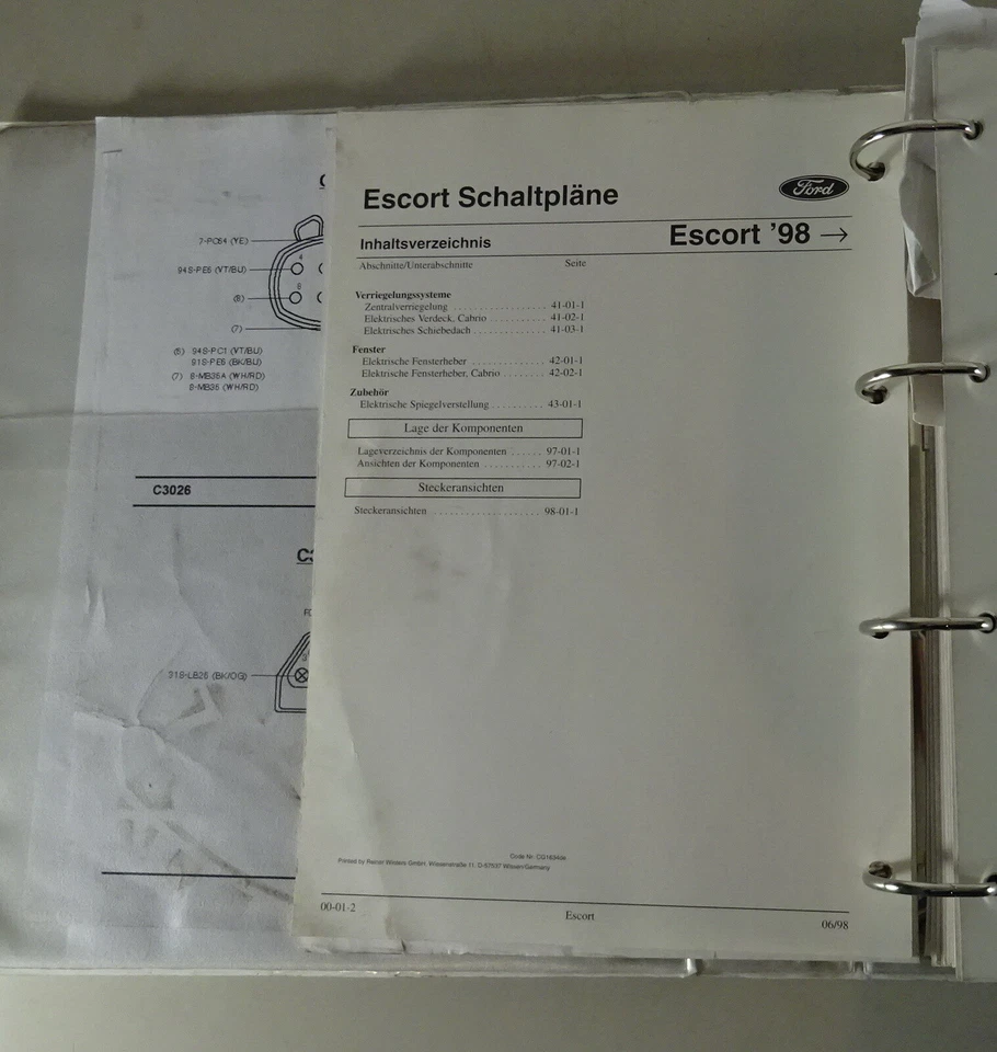 Manual de Taller Diagramas Cableado / Eléctrico Ford Escort Cabrio desde Año - Imagen 4 de 4