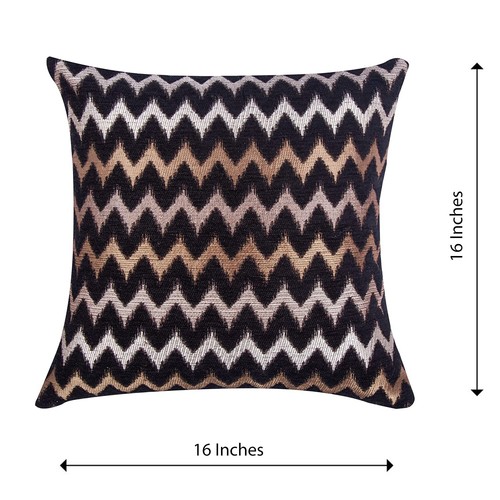 Polyester Jacquard Geometric Cushion Covers Set of 5 , 16*16 inches - Picture 16 of 31