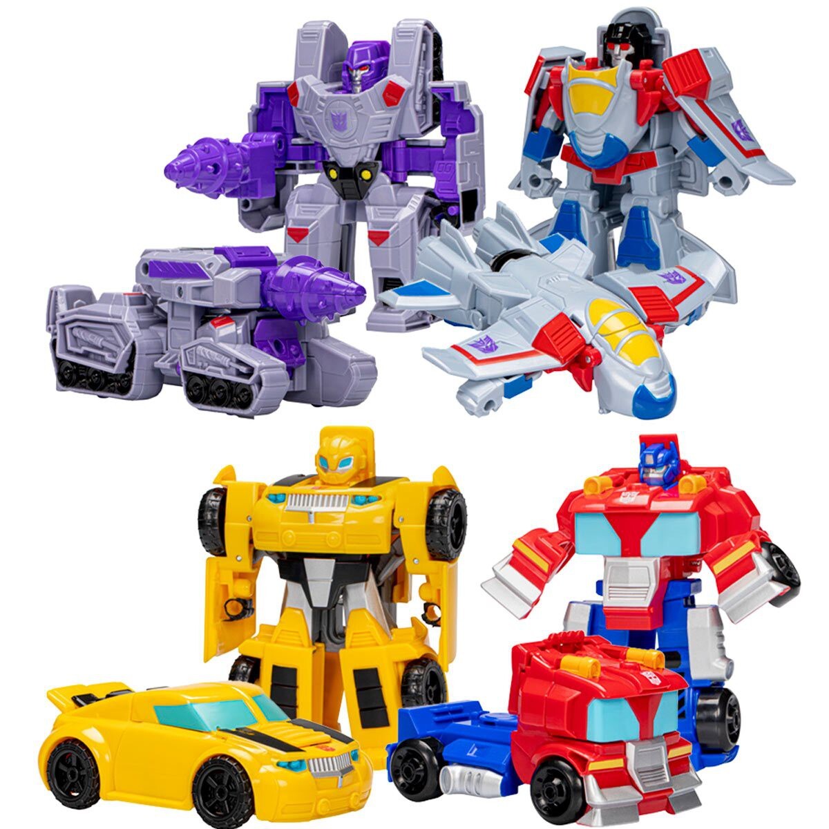 トミカ まとめ売り トランスフォーマー　4台セット Optimus Prime, Bumblebee, Megatron & Starscream 4.5