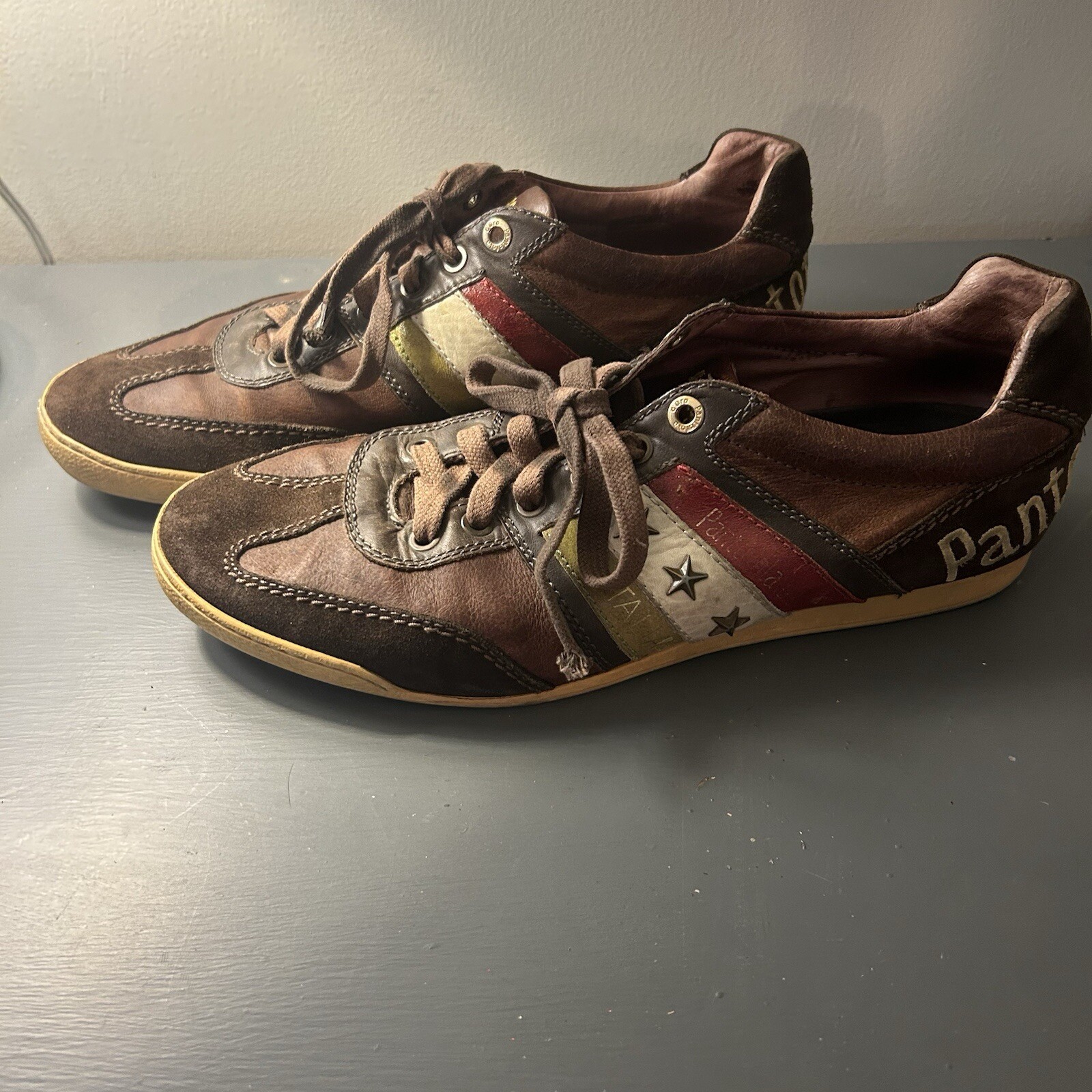 PANTOFOLA D’ORO Scarpa da calcio uomo US 10 Pantofola D'Oro Cortina D'Ampezzo marrone pelle