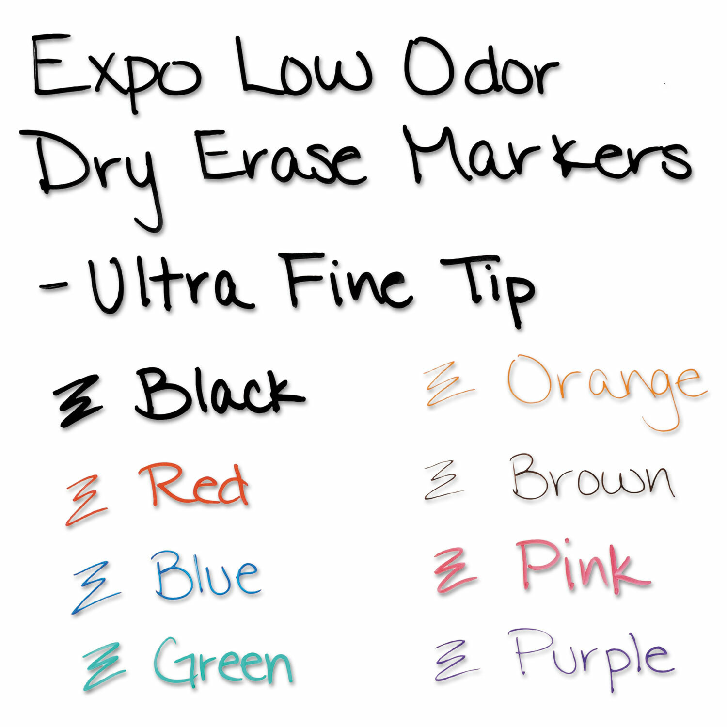EXPO Low-Odor Dry-Erase Marker Ultra Fine Point Assorted 8/Set 1884309