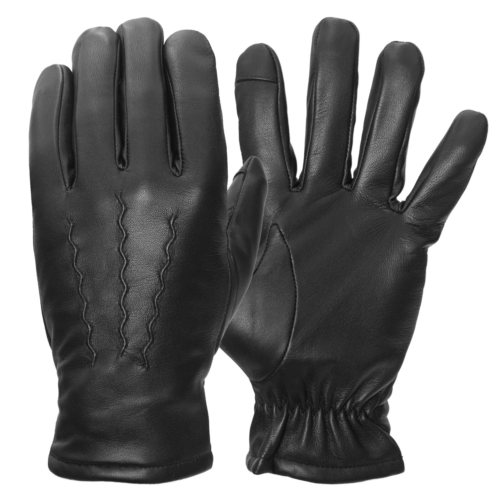 Trailhead Wool-Lined Lambskin Leather Touchscreen Gloves by Pratt and Hart
Opens in a new window or