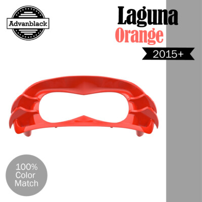 Advanblack Laguna Orange Headlight Bezel For 15+ Harley Road Glide