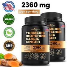 Organic Turmeric Capsules - Supports joint and heart health, supports immunity
