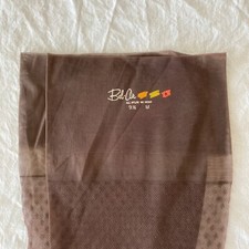 PAIR Vintage Bel-Air Nylon Stockings 9 1/2 M Brown Diamond Pattern Unused
