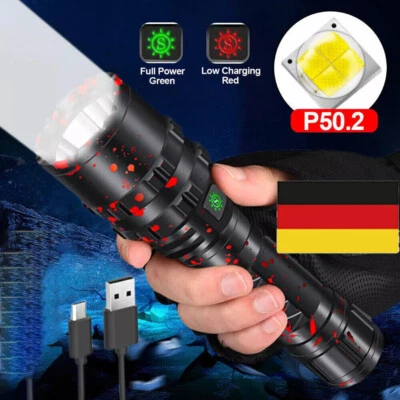 MARKENLOS 2000000 Lumen Taschenlampe COB LED USB 5000 Meter Taktisches Fackel Arbeitslicht