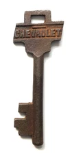 VTG Tab Watch Fob-CHEVROLET KEY -Brass 3"