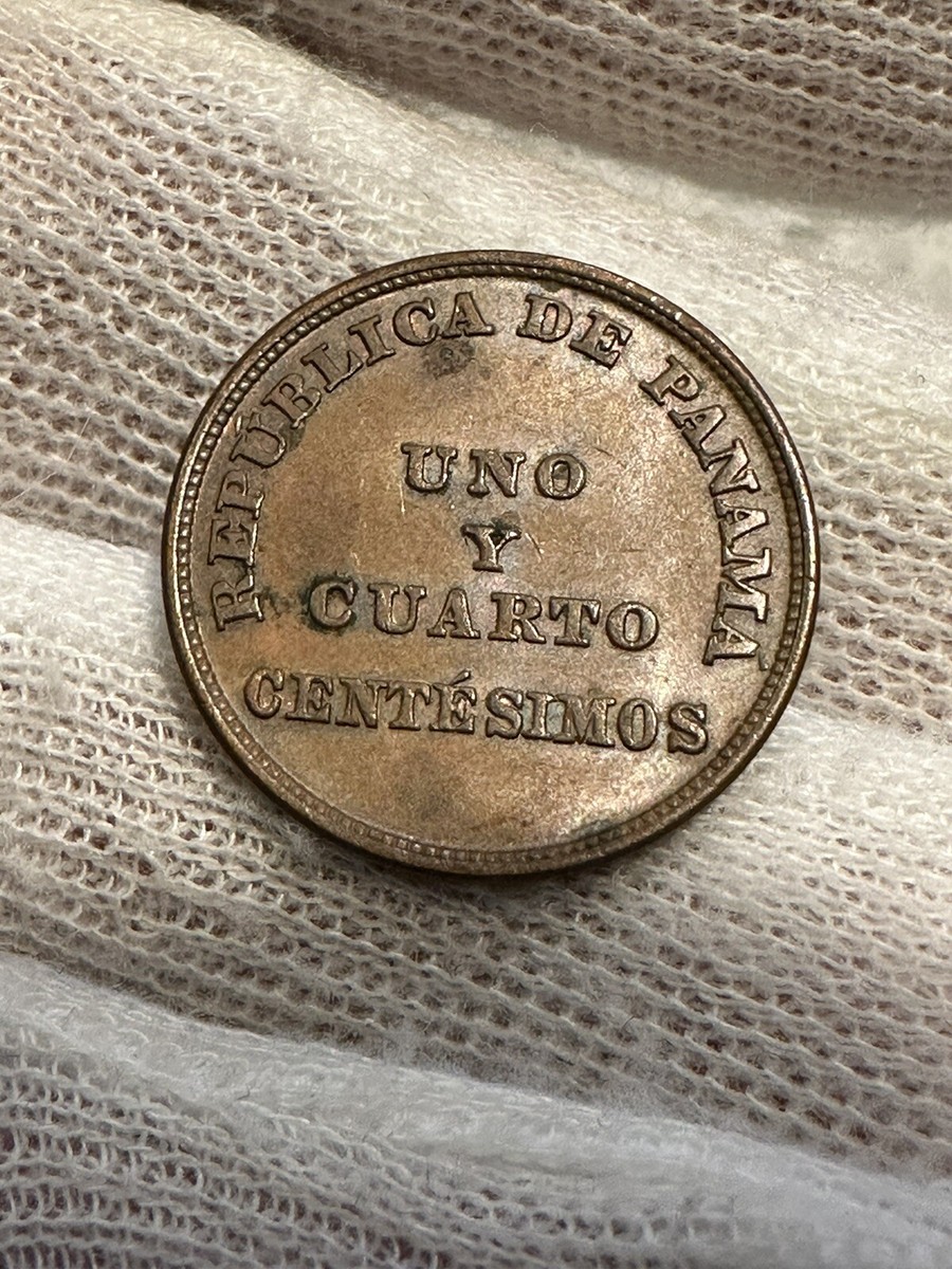 1940パナマ1 1/4 CENTESIMOS LOT＃V4323 NICE！ 1940 Panama 1 1/4