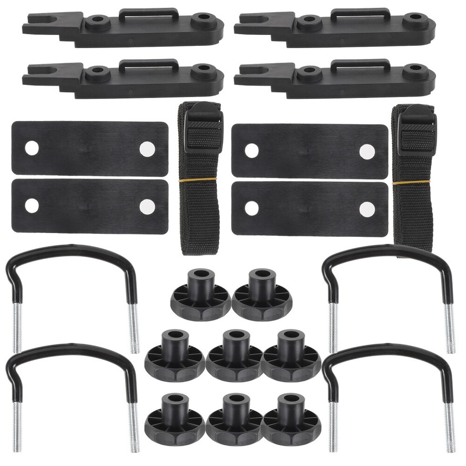 4x Roof Box UBolt Clamps Cargo Carrier Roof Rack Bracket Van Mounting