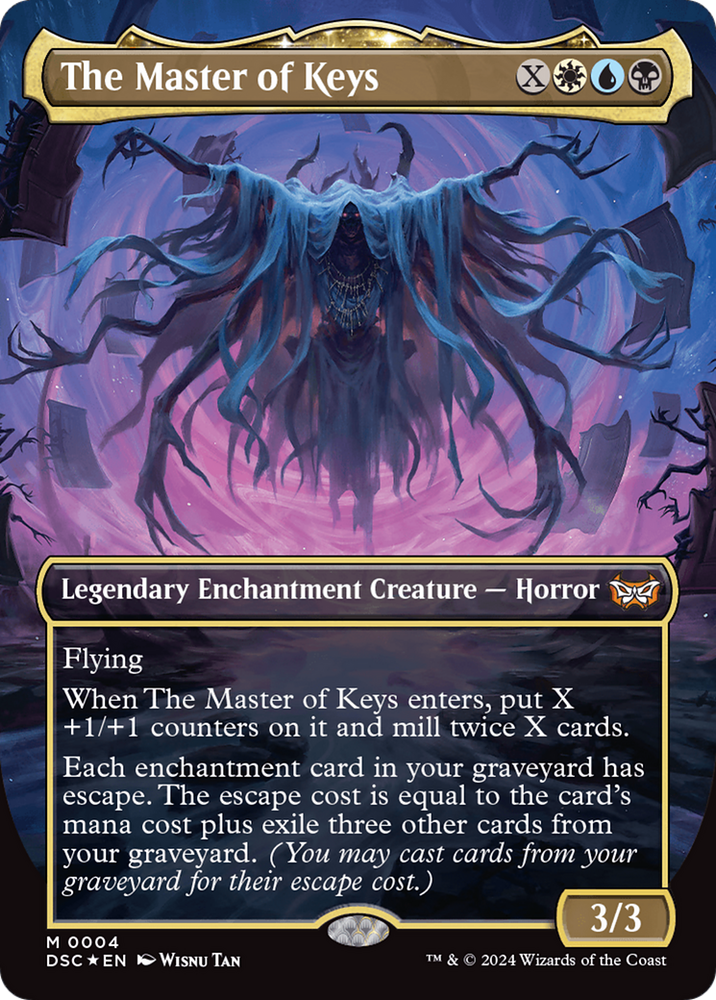 Master of Keys Borderless - Duskmourn Horror Commander MTG Card